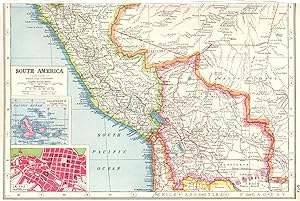 South America ( Section I ); Inset map of Galapagos ls.; La Paz