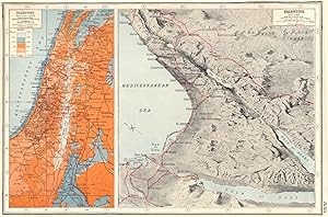 Palestine and Sinai; Inset map of Palestine