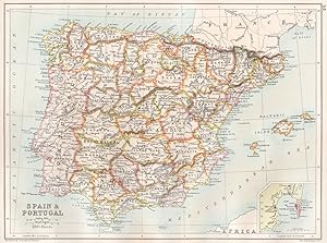 Spain & Portugal; Inset map of Spain