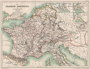 The Frankish Dominions in Carolingian times 768-900; Partition after the Death of Pippin 768; Par...