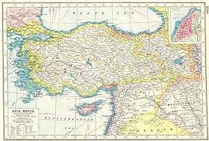 Asia Minor; Inset map of Smyrna