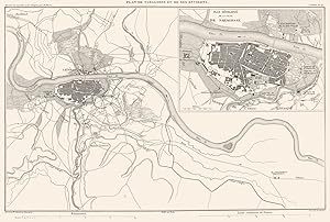 Plan de Saragosse et de ses environs; Inset map of Plan Développé de la ville de Saragosse