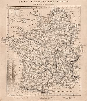 Image du vendeur pour France and the Netherlands, with a part of Switzerland mis en vente par Antiqua Print Gallery