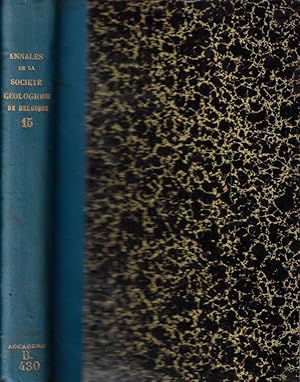 Annales de la Société Géologique de Belgique Tomo XV 1888