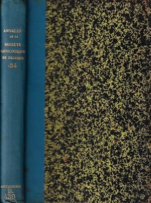 Annales de la Société Géologique de Belgique Tomo XXXIV 1906-1907