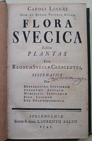 Image du vendeur pour Flora Svecica, exhibens plantas per regnum Sveciae crescentes, systematice mis en vente par Mike Park Ltd