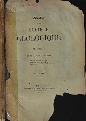 Annales de la Société Géologique de Belgique Tomo XIV Luglio 1889