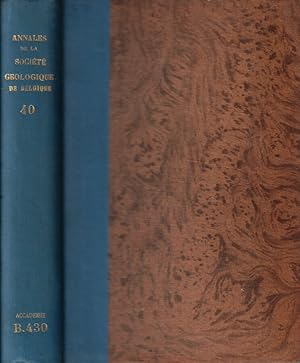 Annales de la Société Géologique de Belgique Tomo XL 1812-1813