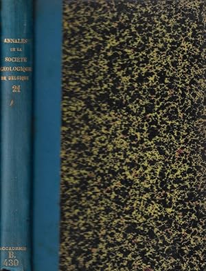 Annales de la Societé Géologique de Belgique Tome XXI- 1893-1894