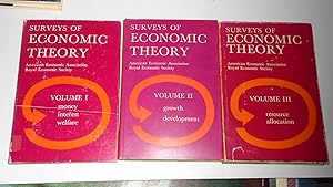 Image du vendeur pour Volumes I, II, & III of Surveys of Economic Theory - American Economic Association Royal Economic Society: 1) Money, Interest, Welfare 2) Growth & Development 3) Resource Allocation mis en vente par Bookstore Brengelman