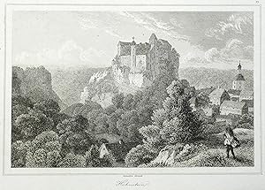 Imagen del vendedor de Hohnstein. Gesamtansicht mit der Burg Hohnstein. Lemaitre. Hohnstein a la venta por GALERIE HIMMEL