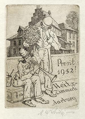 Bild des Verkufers fr Philipp, Martin Erich. MEPH. Musikanten mit Blumenstrau zum Verkauf von GALERIE HIMMEL