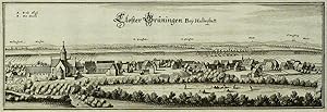 Bild des Verkufers fr Grningen. Kloster vom Bodeufer. Merian. Closter Grningen Bey Halberstatt zum Verkauf von GALERIE HIMMEL