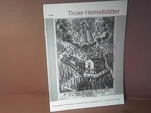 Image du vendeur pour Tiroler Heimatbltter, Heft 4, 1980. mis en vente par Antiquariat Deinbacher