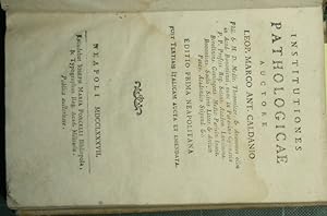 Bild des Verkufers fr Institutiones pathologicae zum Verkauf von Antica Libreria di Bugliarello Bruno S.A.S.