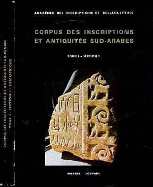 Immagine del venditore per Corpus Des Inscriptions Et Antiquites Sud-arabes. Tome I: Section 1: Inscriptions; Section 2: Antiquites venduto da MaxiBooks