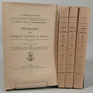 Imagen del vendedor de Bibliographie des Langues Aymara et Kicua. Vol. I (1540-1875), II (1876-1915), III (1916-1940), IV (1941-1955) a la venta por MaxiBooks