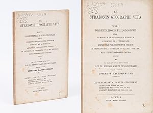 Image du vendeur pour De Strabonis Geographi Vita. Part I. mis en vente par Inanna Rare Books Ltd.