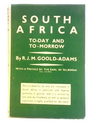 Seller image for South Africa To-day and To-morrow for sale by World of Rare Books