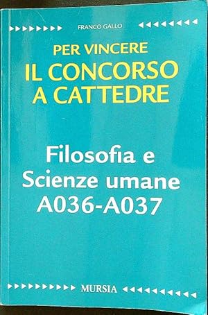 Bild des Verkufers fr Filosofia e scienze umane A036-A037 zum Verkauf von Librodifaccia