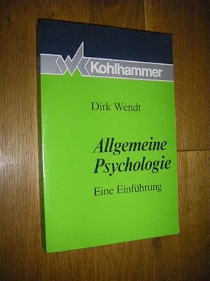 Seller image for Allgemeine Psychologie. Eine Einfhrung for sale by Versandantiquariat Rainer Kocherscheidt