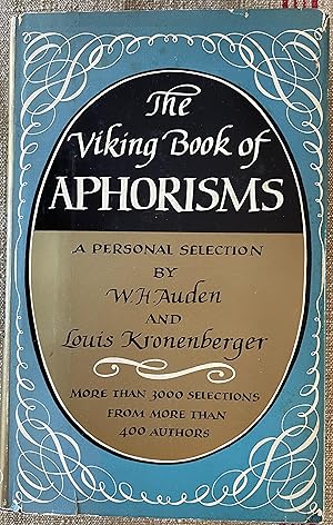 Image du vendeur pour The Viking Book of Aphorisms mis en vente par Doodletown Farm Books