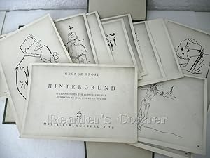 Seller image for Hintergrund. 17 Zeichnungen zur Auffhrung des `Schweijk` in der Piscator-Bhne. Private Fotografien der Originalbltter. for sale by Versandantiquariat Reader's Corner