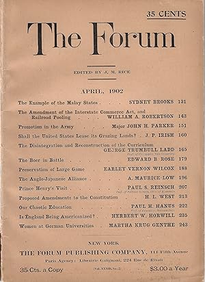 The Forum, April, 1902 (Vol. XXXIII., No. 2)