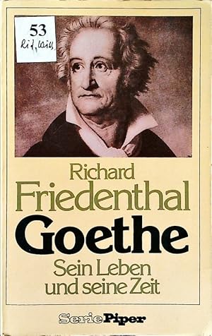 Bild des Verkufers fr Goethe. Sein Leben und seine Zeit. zum Verkauf von Antiquariat Bookfarm