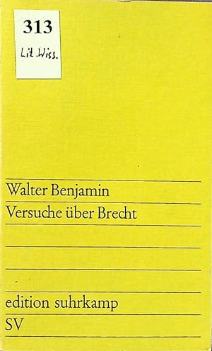 Bild des Verkufers fr Versuche ber Brecht. zum Verkauf von Antiquariat Bookfarm