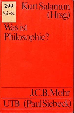 Bild des Verkufers fr Was ist Philosophie? Neuere Texte zu ihrem Selbstverstndnis. zum Verkauf von Antiquariat Bookfarm