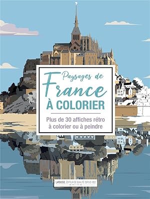 paysages de France à colorier : plus de 30 affiches rétro à colorier ou à peindre