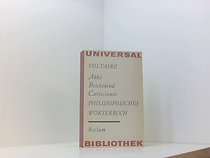 Bild des Verkufers fr Philosophisches Wrterbuch: Abb, Beichtkind, Cartesainer. zum Verkauf von Book Broker
