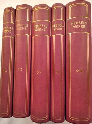 Hebbels Werke, Konvolut von 10 Bänden [5 Bücher]. Klassiker Ausgaben in neuer Bearbeitung, Ausgab...