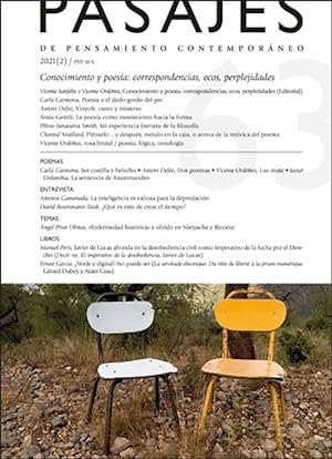 Bild des Verkufers fr Conocimiento y poesa: correspondencias, ecos, perplejidades Pasajes, 63 zum Verkauf von Imosver
