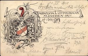 Studentika Ansichtskarte / Postkarte München Bayern, Absolvia Luitpoldiana 1901