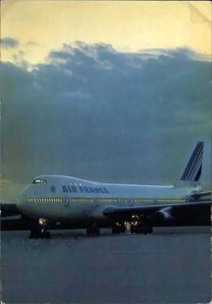 Ansichtskarte / Postkarte Französisches Passagierflugzeug, Air France, Boeing 747