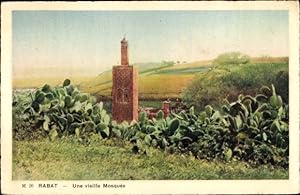 Bild des Verkufers fr Ansichtskarte / Postkarte Rabat Marokko, Une vieille Mosquee, Kakteen zum Verkauf von akpool GmbH