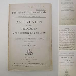Fürchtegott Christian Fulda: Antixenien. Trogalien zur Verdauung der Xenien (1797), herausgegeben...