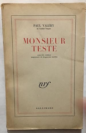 Imagen del vendedor de Monsieur Teste (dition augmente de fragments indits) a la venta por librairie philippe arnaiz