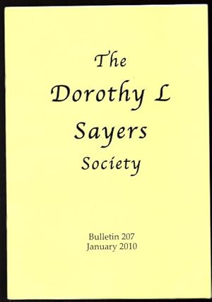 Bild des Verkufers fr The Dorothy L Sayers Society Bulletin 207 January 2010 zum Verkauf von Raymond Tait