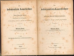 Bild des Verkufers fr Die bedeutensten Kanzelredner der lteren lutherschen Kirche von Luther bis Spener in Biographien und einer Auswahl an Predigten ,I. Band Die lutherschen Kanzelredner des Reformationszeitalters zum Verkauf von Antiquariat Kastanienhof