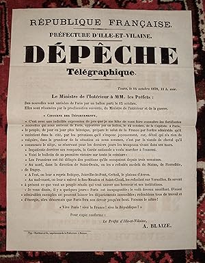 Dépêche télégraphique