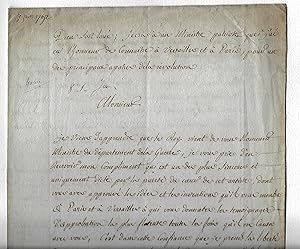 Lettre autographe signée