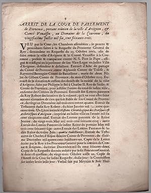 du 26 juillet 1663