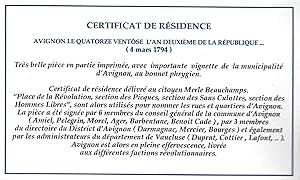 Certificat de résidence