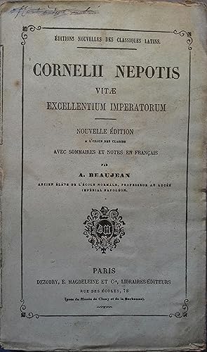 Imagen del vendedor de Vitae excellentium imperatorum. Fin XIXe. Vers 1900. a la venta por Librairie Et Ctera (et caetera) - Sophie Rosire