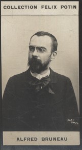 Immagine del venditore per Photographie de la collection Flix Potin (4 x 7,5 cm) reprsentant : Alfred Bruneau, compositeur de musique. Dbut XXe. Vers 1900. venduto da Librairie Et Ctera (et caetera) - Sophie Rosire