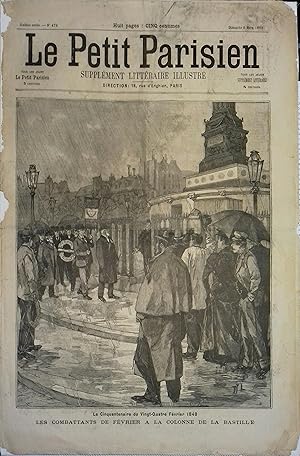 Image du vendeur pour Le Petit Parisien - Supplment littraire illustr N 474 : Le cinquantenaire du 24 fvrier 1848. Gravure  la une. Gravure en dernire page : Le pillage d'une boulangerie en Sicile. 6 mars 1898. mis en vente par Librairie Et Ctera (et caetera) - Sophie Rosire