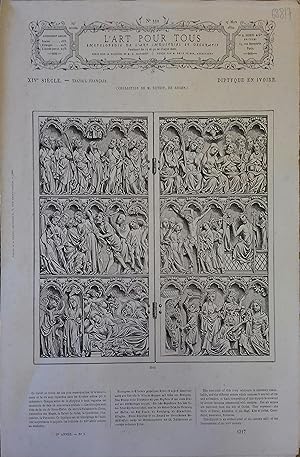 L'art pour tous, encyclopédie de l'art industriel et décoratif. N° 330. Contient 4 gravures en no...